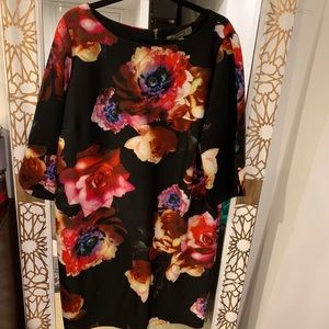 Melonie T- Scuba Floral Midi - Size 14W